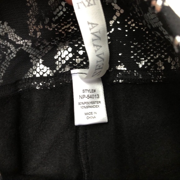 Snakeskin Print Fleece Lined Zenana Leggings L/XL - Picture 5 of 6